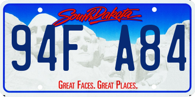 SD license plate 94FA84