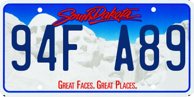 SD license plate 94FA89