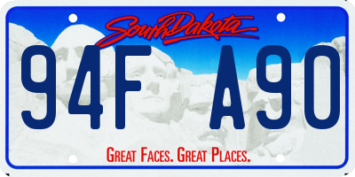 SD license plate 94FA90