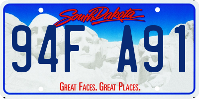 SD license plate 94FA91