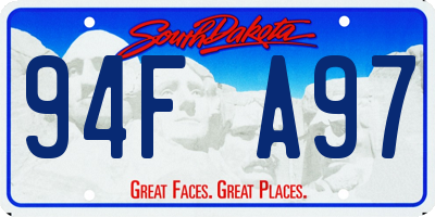 SD license plate 94FA97