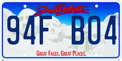 SD license plate 94FB04