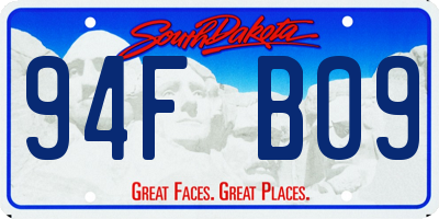 SD license plate 94FB09