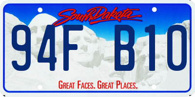 SD license plate 94FB10