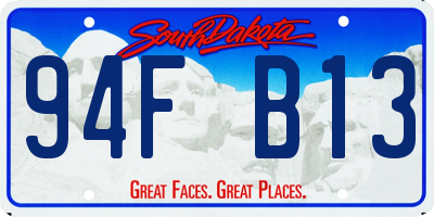 SD license plate 94FB13