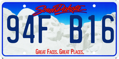 SD license plate 94FB16