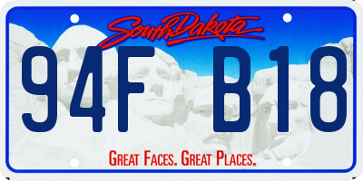 SD license plate 94FB18