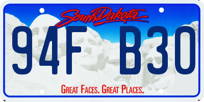 SD license plate 94FB30