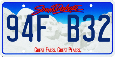SD license plate 94FB32