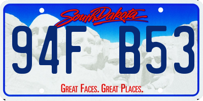 SD license plate 94FB53