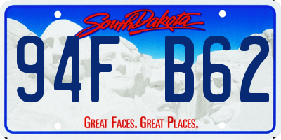 SD license plate 94FB62