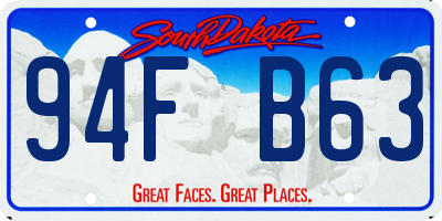 SD license plate 94FB63