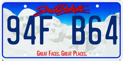 SD license plate 94FB64