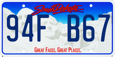 SD license plate 94FB67