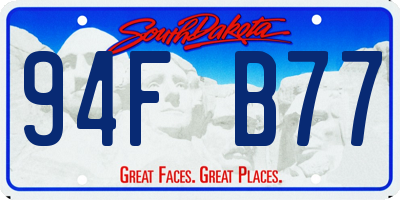 SD license plate 94FB77