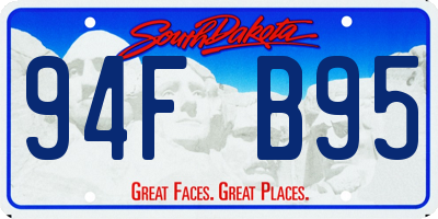 SD license plate 94FB95