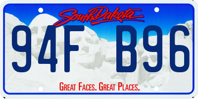 SD license plate 94FB96