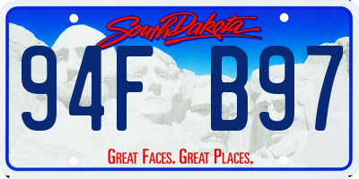 SD license plate 94FB97