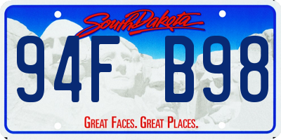 SD license plate 94FB98