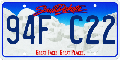 SD license plate 94FC22