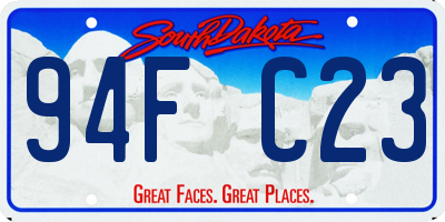 SD license plate 94FC23