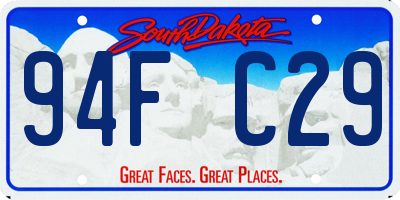 SD license plate 94FC29