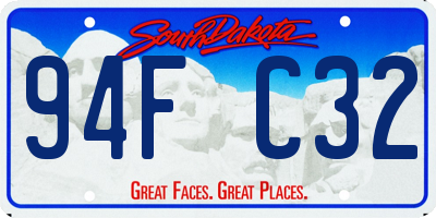 SD license plate 94FC32