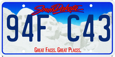 SD license plate 94FC43