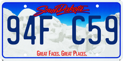 SD license plate 94FC59
