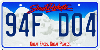 SD license plate 94FD04