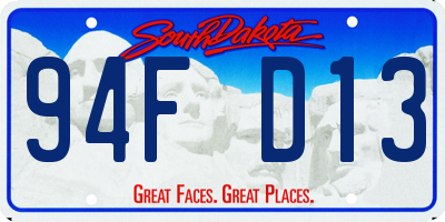 SD license plate 94FD13