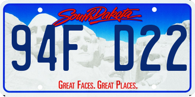 SD license plate 94FD22
