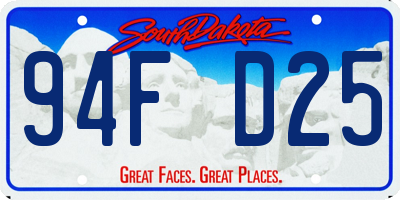 SD license plate 94FD25