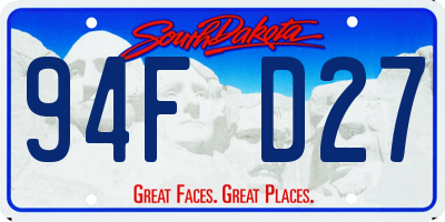 SD license plate 94FD27