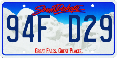 SD license plate 94FD29