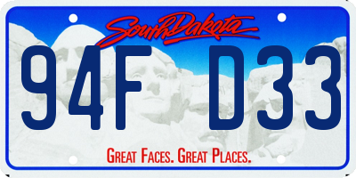 SD license plate 94FD33