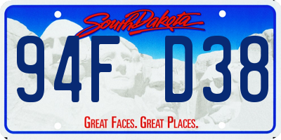 SD license plate 94FD38