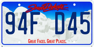 SD license plate 94FD45