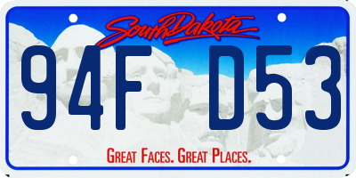SD license plate 94FD53