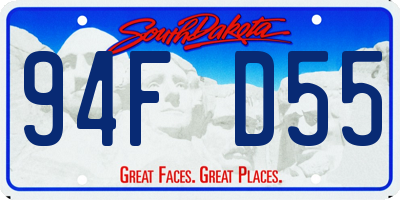 SD license plate 94FD55