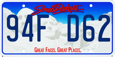 SD license plate 94FD62
