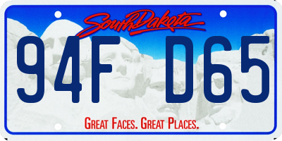 SD license plate 94FD65