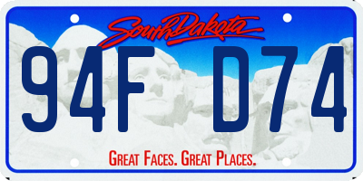SD license plate 94FD74