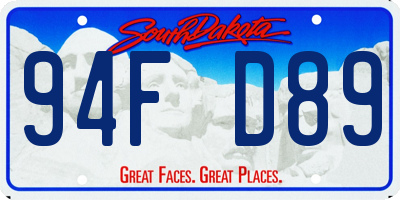 SD license plate 94FD89