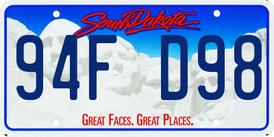 SD license plate 94FD98