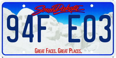 SD license plate 94FE03