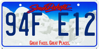 SD license plate 94FE12