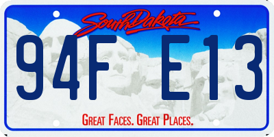 SD license plate 94FE13