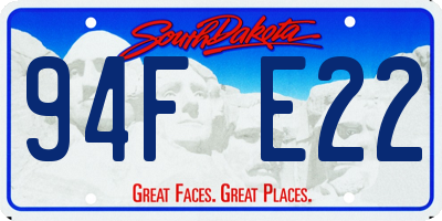SD license plate 94FE22