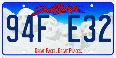 SD license plate 94FE32